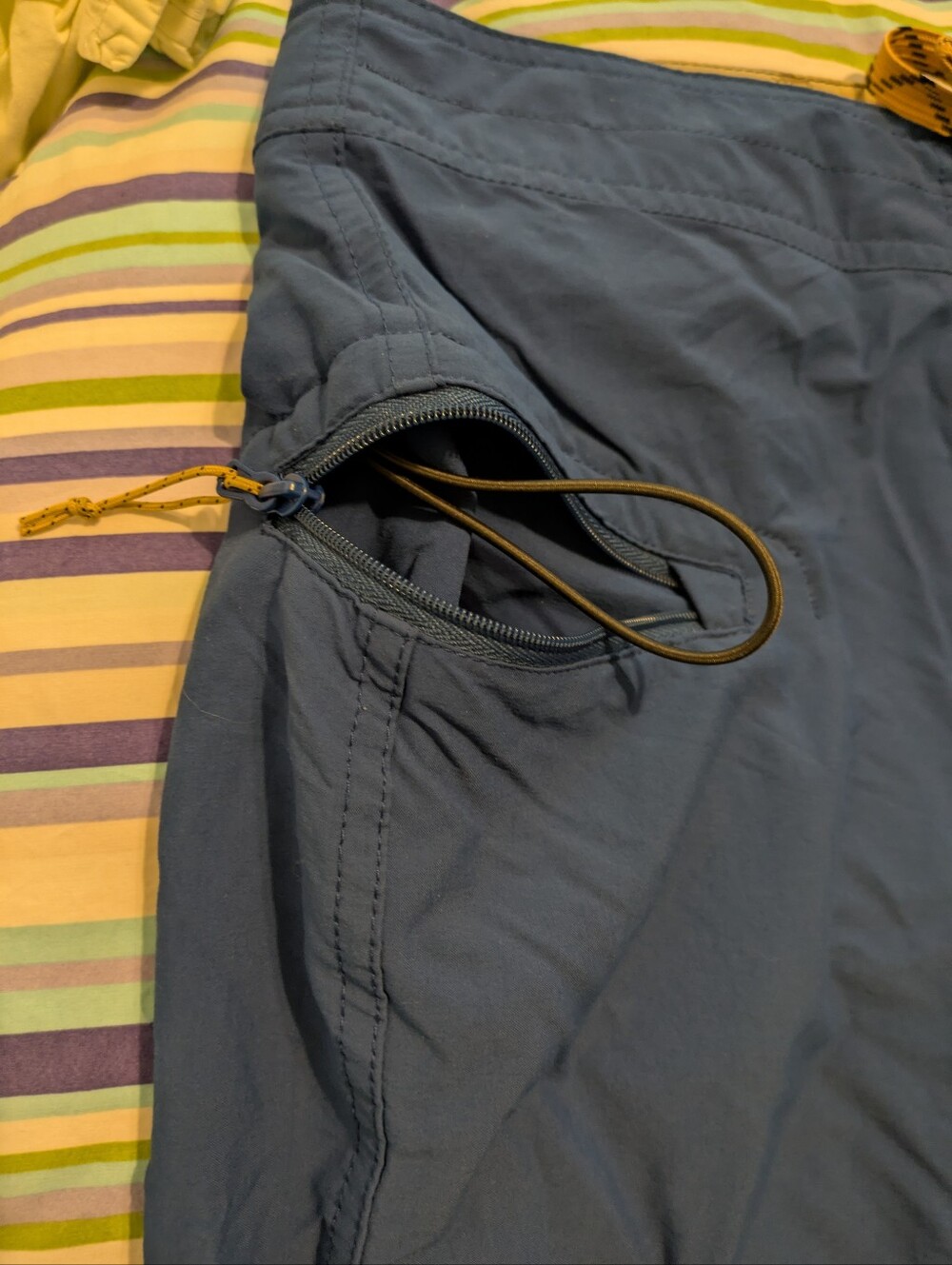 Patagonia Men's/Unisex Royal Blue w/ Gold Accents Swim Trunks- 33 - Picture 5 of 7